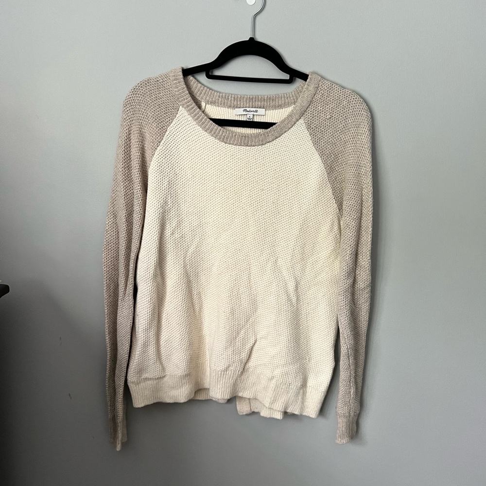 Two Toned Pullover Sweater by Madewell
